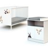 AT4 Duo Chambre Bebe Lit + Meuble Panda - Webaby A Portes