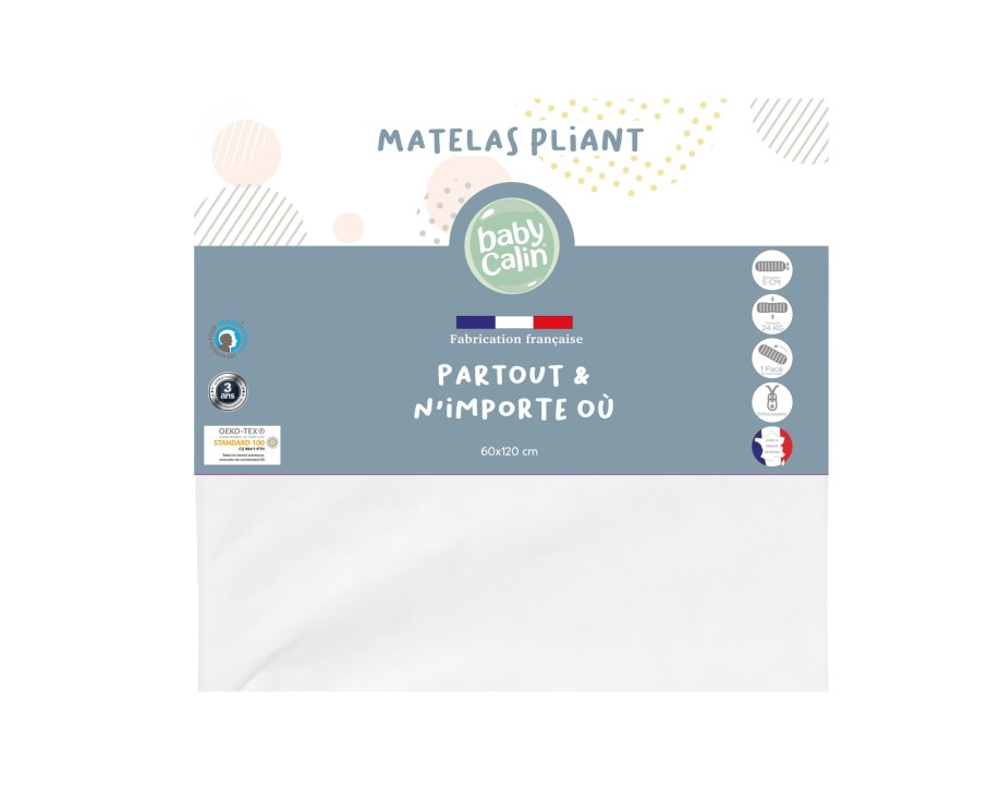 AT4 Matelas Pliant Dehoussable 60X120Cm - At4 Matelas 6X12Cm